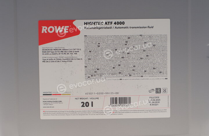 Rowe 25011-0200-99
