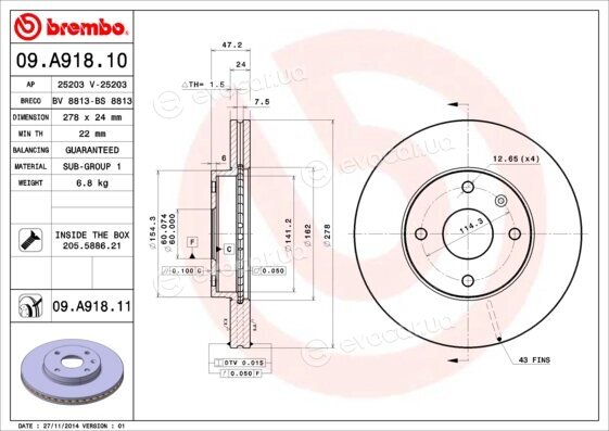 Brembo 09.A918.11