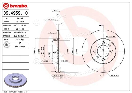 Brembo 09.4959.10