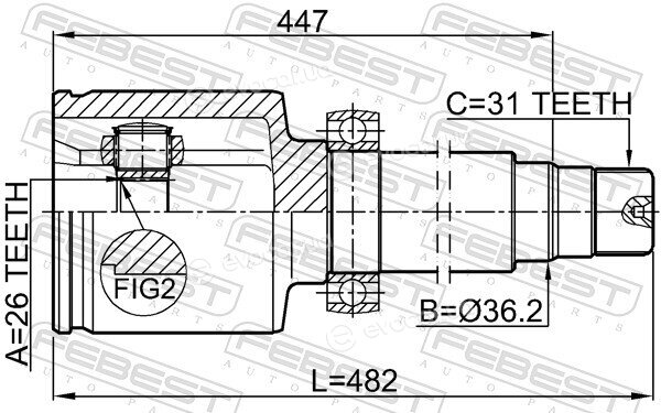 Febest 2111-CA223RH