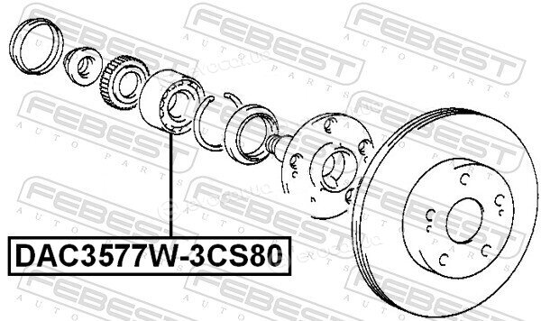 Febest DAC3577W-3CS80