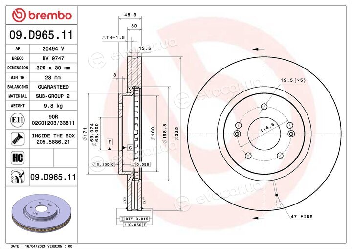 Brembo 09.D965.11