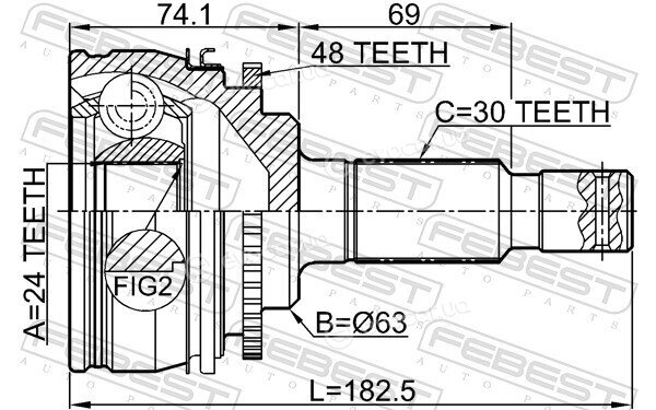 Febest 0110-KLH22A48R