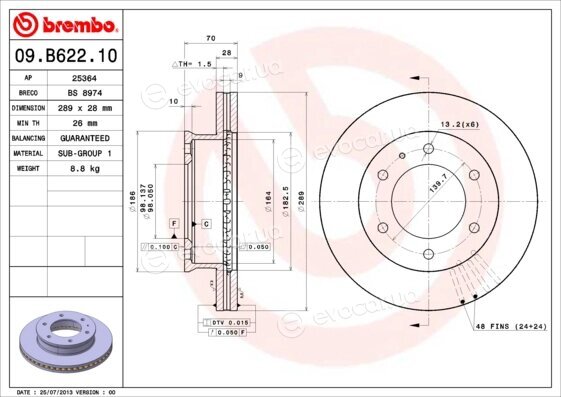 Brembo 09.B622.10