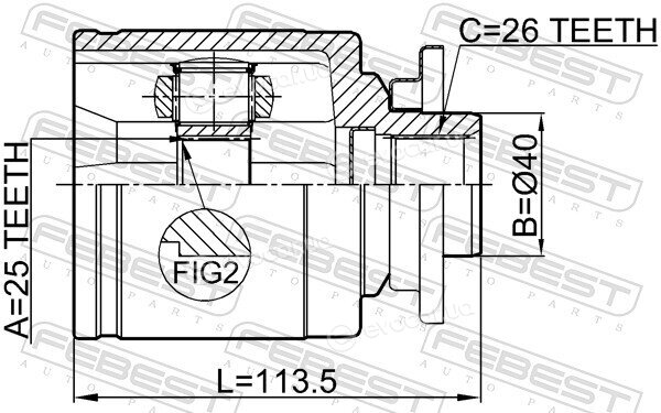 Febest 0511-B25LH