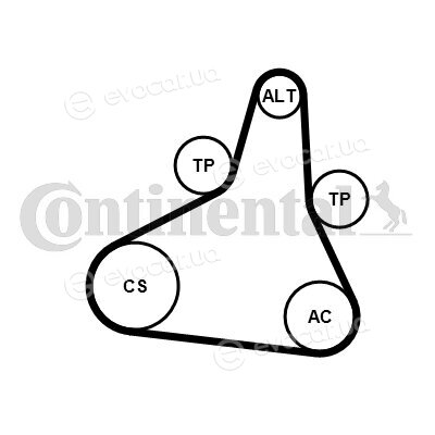 Continental 6PK1073 EXTRA K1