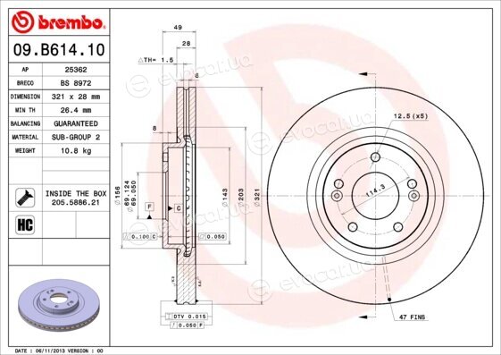 Brembo 09.B614.10