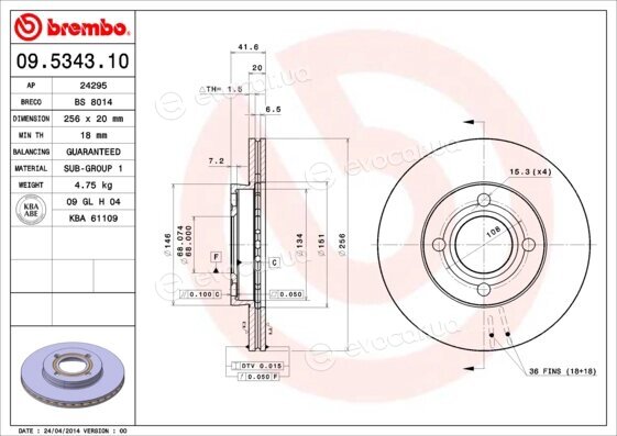 Brembo 09.5343.10