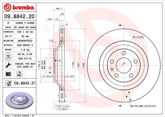 Brembo 09.8842.21