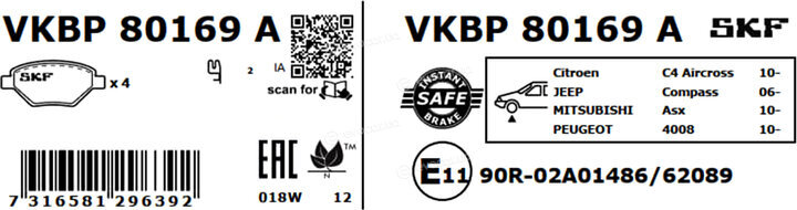 SKF VKBP 80169 A