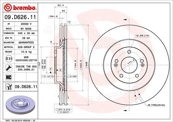 Brembo 09.D626.11