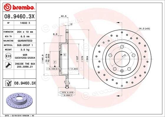 Brembo 08.9460.3X