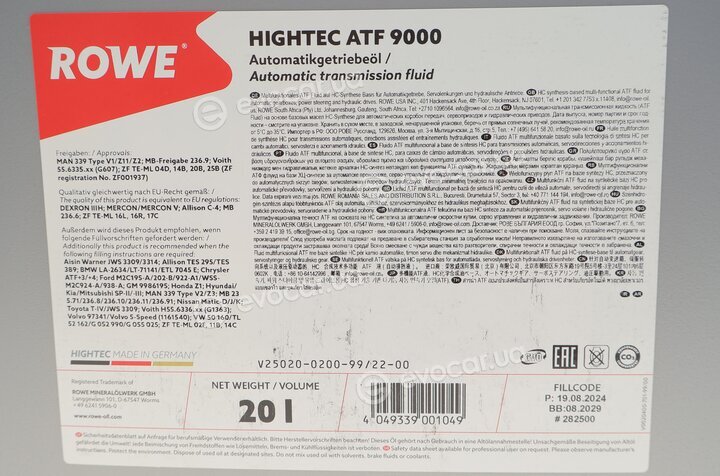 Rowe 25020-0200-99