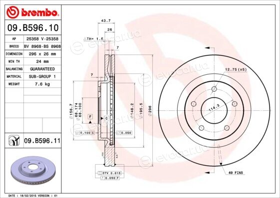 Brembo 09.B596.11