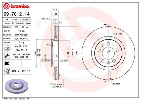 Brembo 09.7012.14
