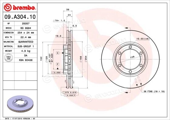 Brembo 09.A304.10