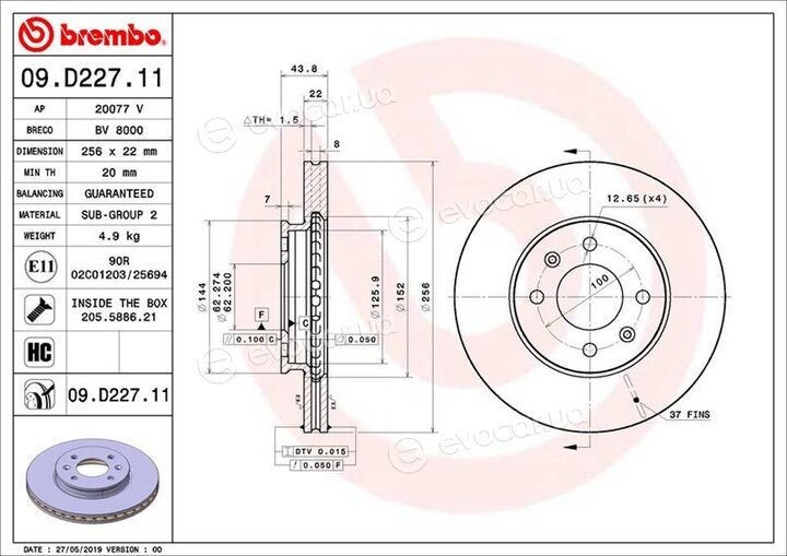 Brembo 09.D227.11