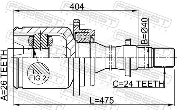 Febest 0111-AZT251RH