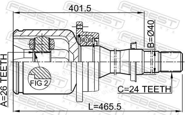 Febest 0111-AZT250RH