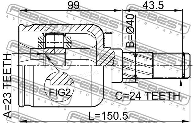 Febest 0211-P12QG16