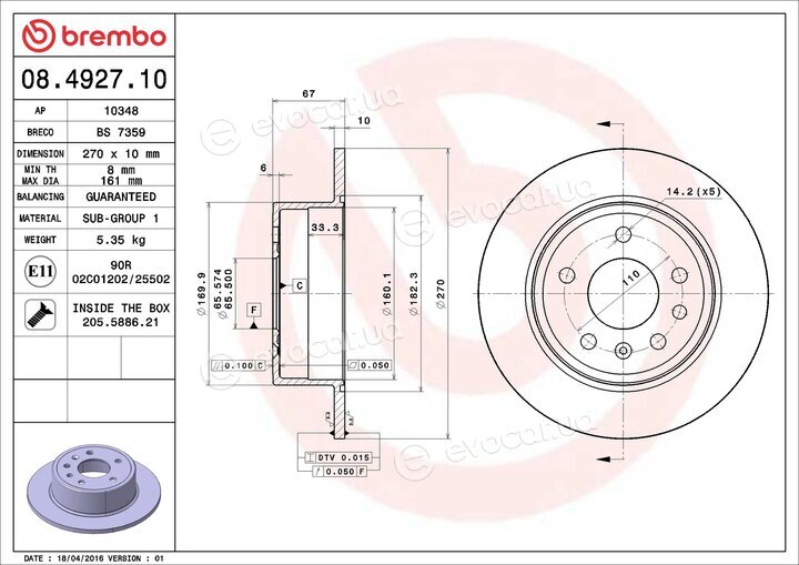 Brembo 08.4927.10