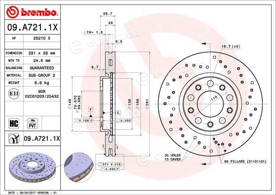 Brembo 09.A721.1X