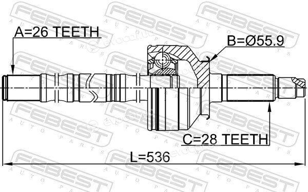 Febest 2214-SOR