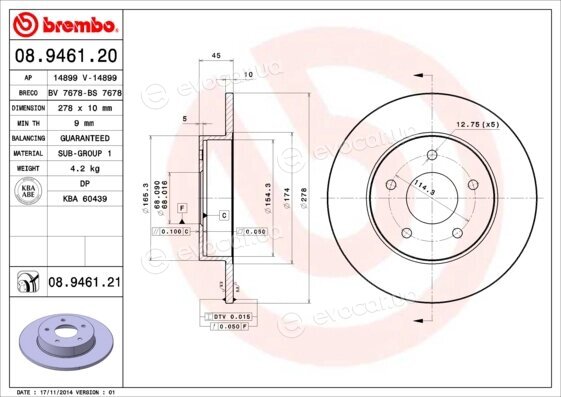 Brembo 08.9461.21