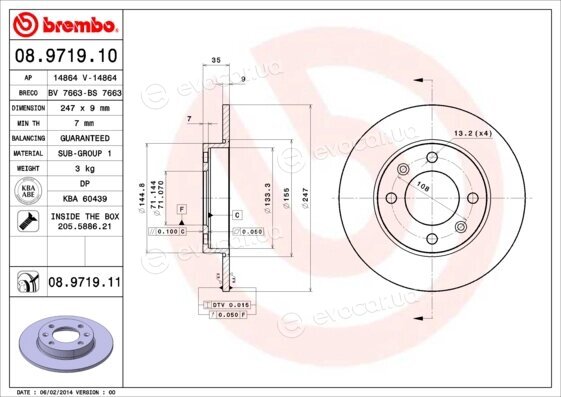 Brembo 08.9719.10