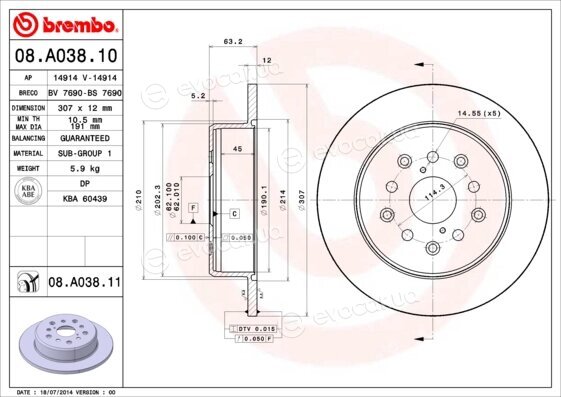 Brembo 08.A038.11