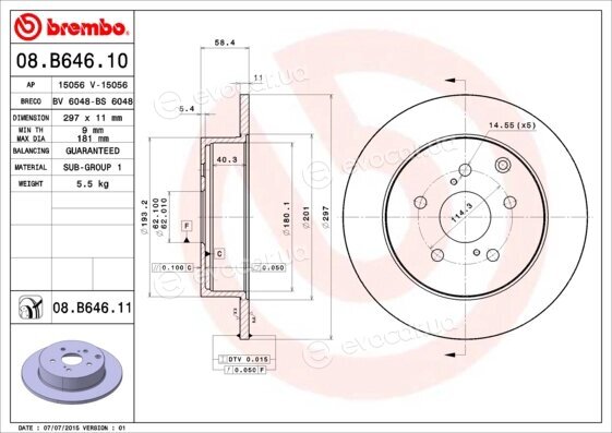 Brembo 08.B646.11