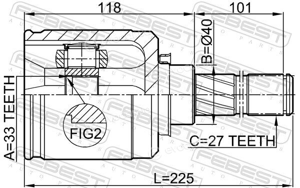 Febest 0211-J1020GLH