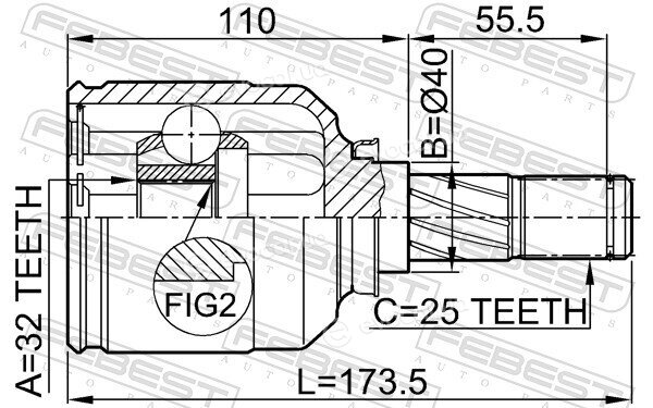 Febest 0211-SR20LH