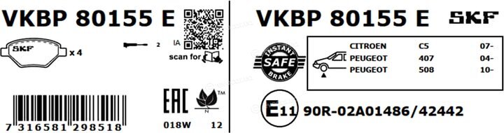 SKF VKBP 80155 E