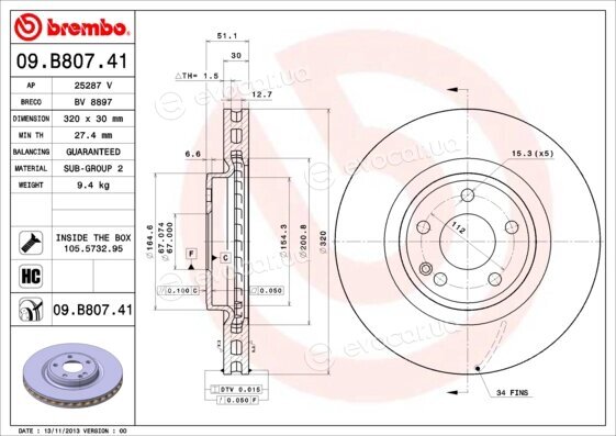 Brembo 09.B807.41