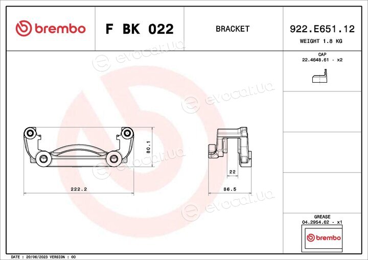 Brembo F BK 022