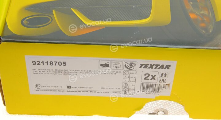 Textar 92118705