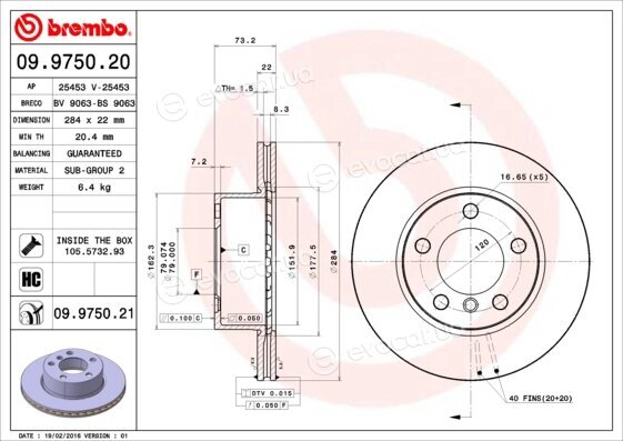 Brembo 09.9750.21