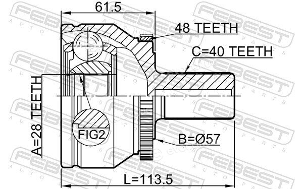 Febest 2710-XC90A48