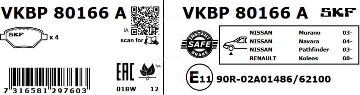 SKF VKBP 80166 A