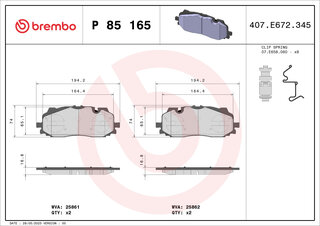 Brembo P 85 165X