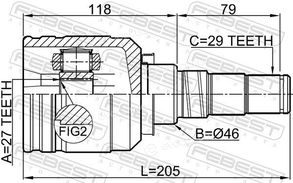 Febest 0211-CA33LH