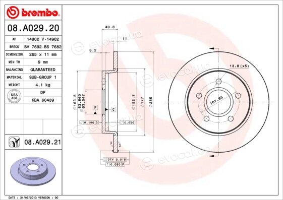 Brembo 08.A029.21