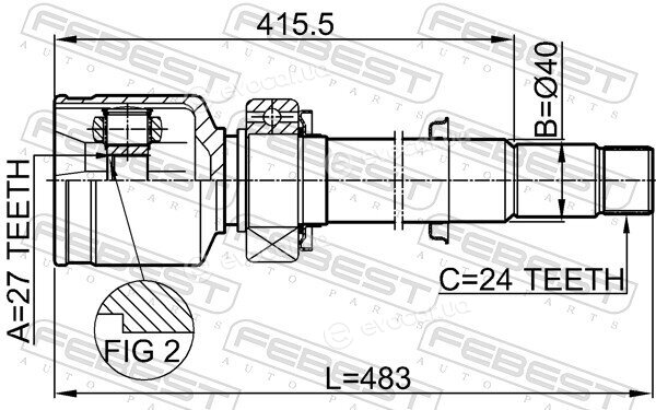 Febest 0111-GSV40RH