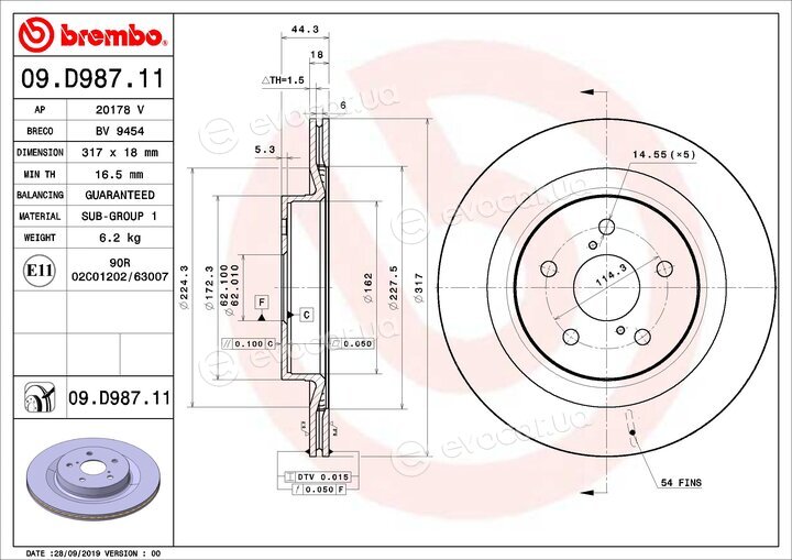 Brembo 09.D987.11