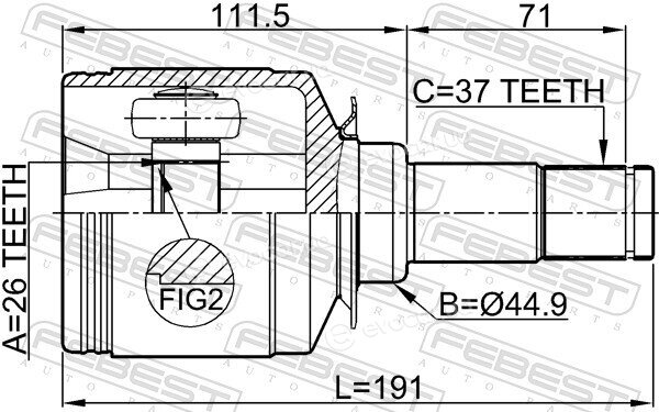 Febest 1611-164FLH