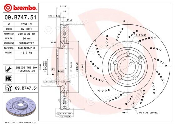 Brembo 09.B747.51