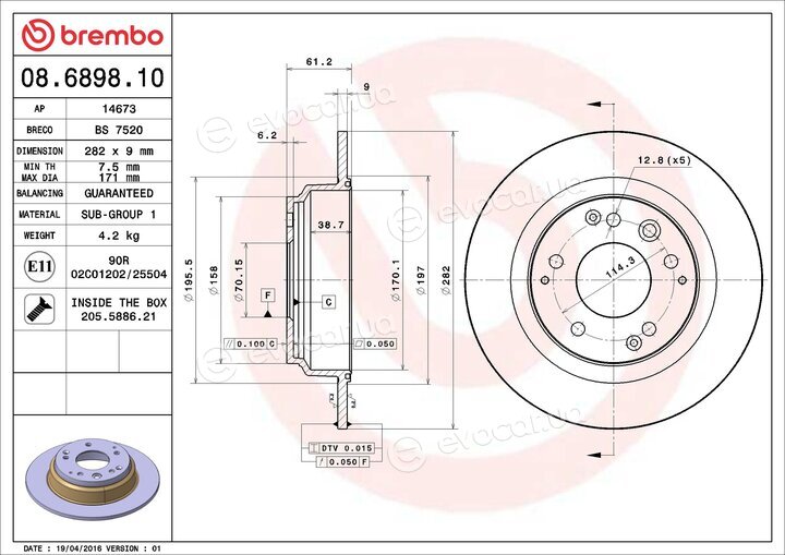 Brembo 08.6898.10