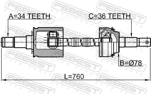 Febest 0114-UCK50