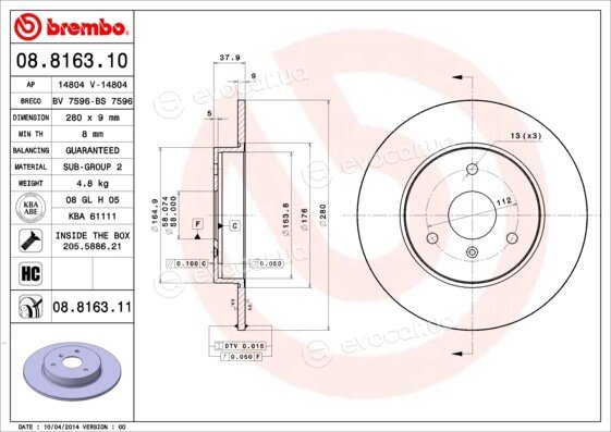 Brembo 08.8163.10